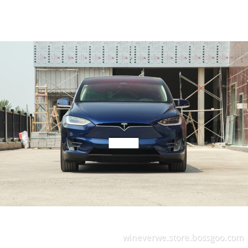 2016  Tesla Model X 90D Electric Car  Blue Color 250 km/h 5 Doors 5 Seats Second Hand Car New Energy Vehicle